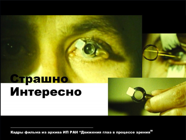 ______________________
Кадры фильма из архива ИП РАН “Движения глаз в процессе зрения”
