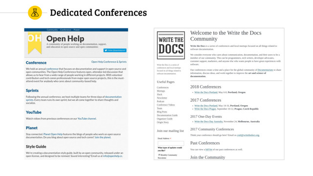 Dedicated Conferences
