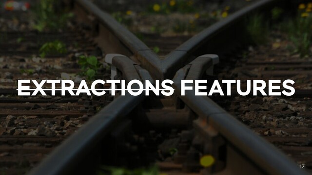 EXTRACTIONS FEATURES
17
