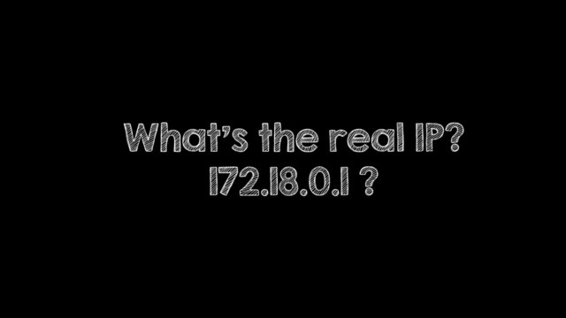 What’s the real IP?
172.18.0.1 ?
