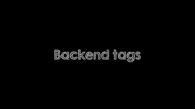 Backend tags
