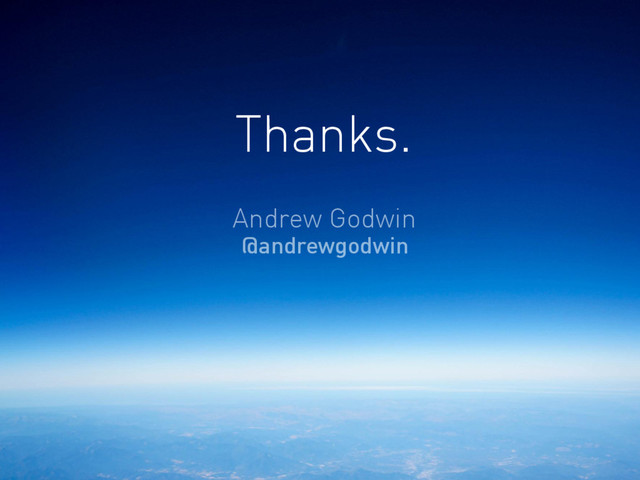 Thanks.
Andrew Godwin
@andrewgodwin
