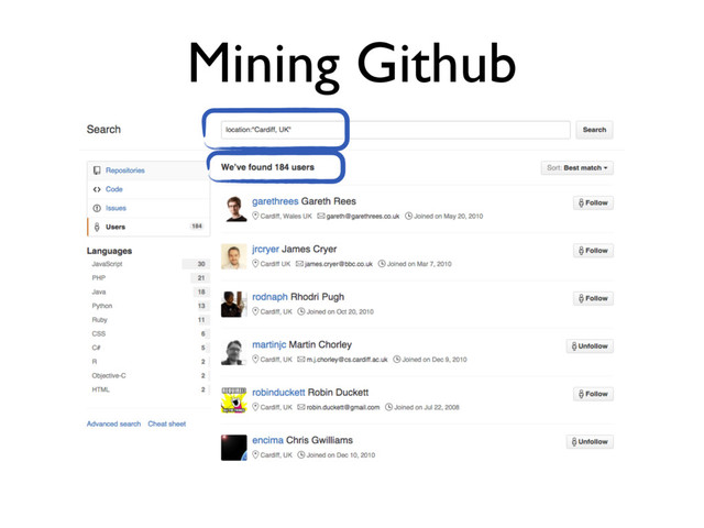 Mining Github
