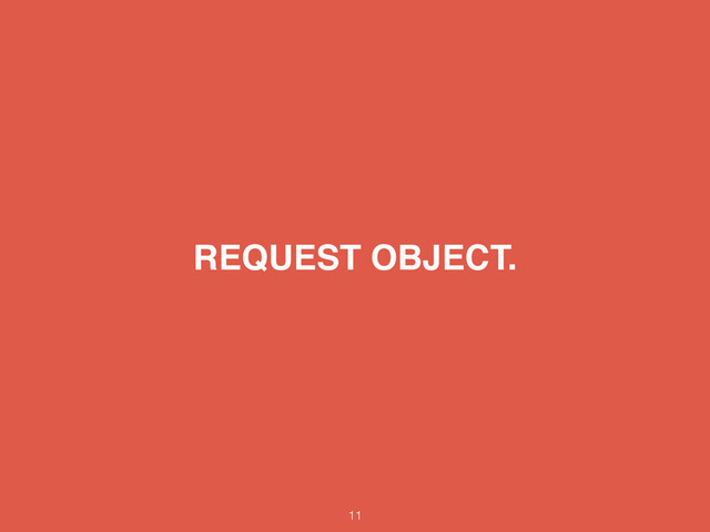 REQUEST OBJECT.
11
