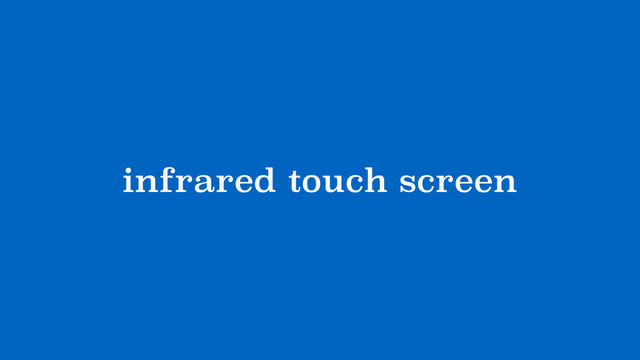 infrared touch screen

