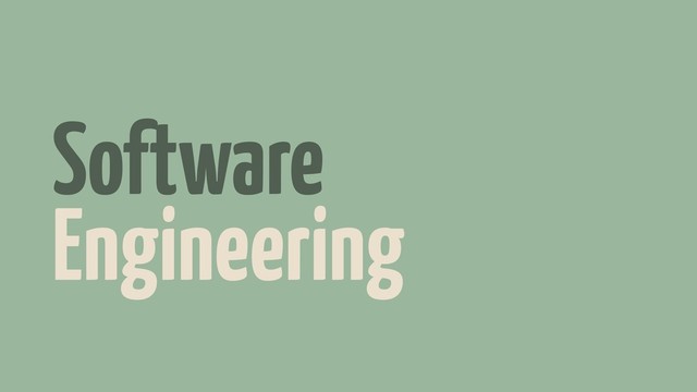 Software
Engineering
