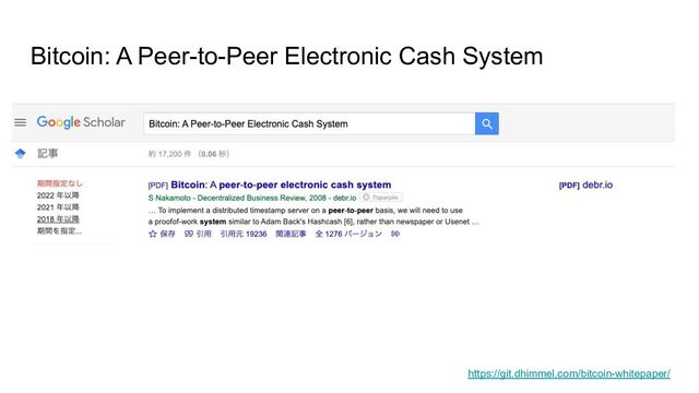 Bitcoin: A Peer-to-Peer Electronic Cash System
https://git.dhimmel.com/bitcoin-whitepaper/
