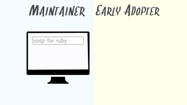 MAINTAINER EARLY ADOPTER
soap for ruby
