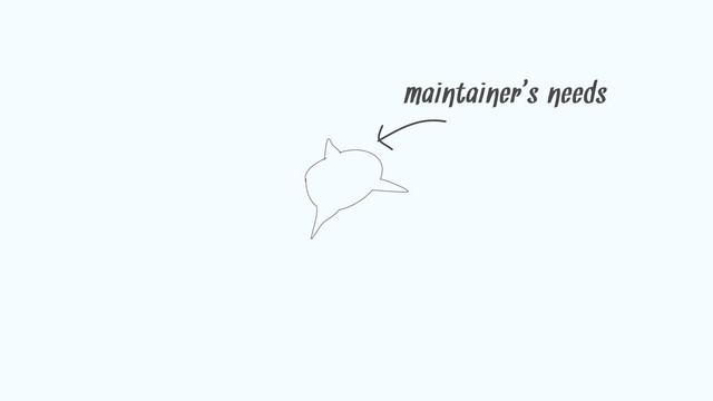 maintainer'
s needs
