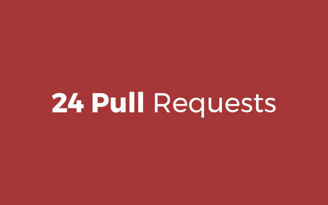 24 Pull Requests
