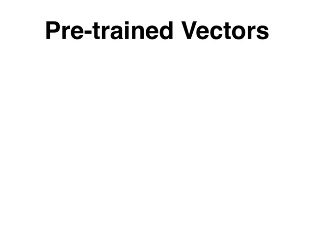 Pre-trained Vectors
