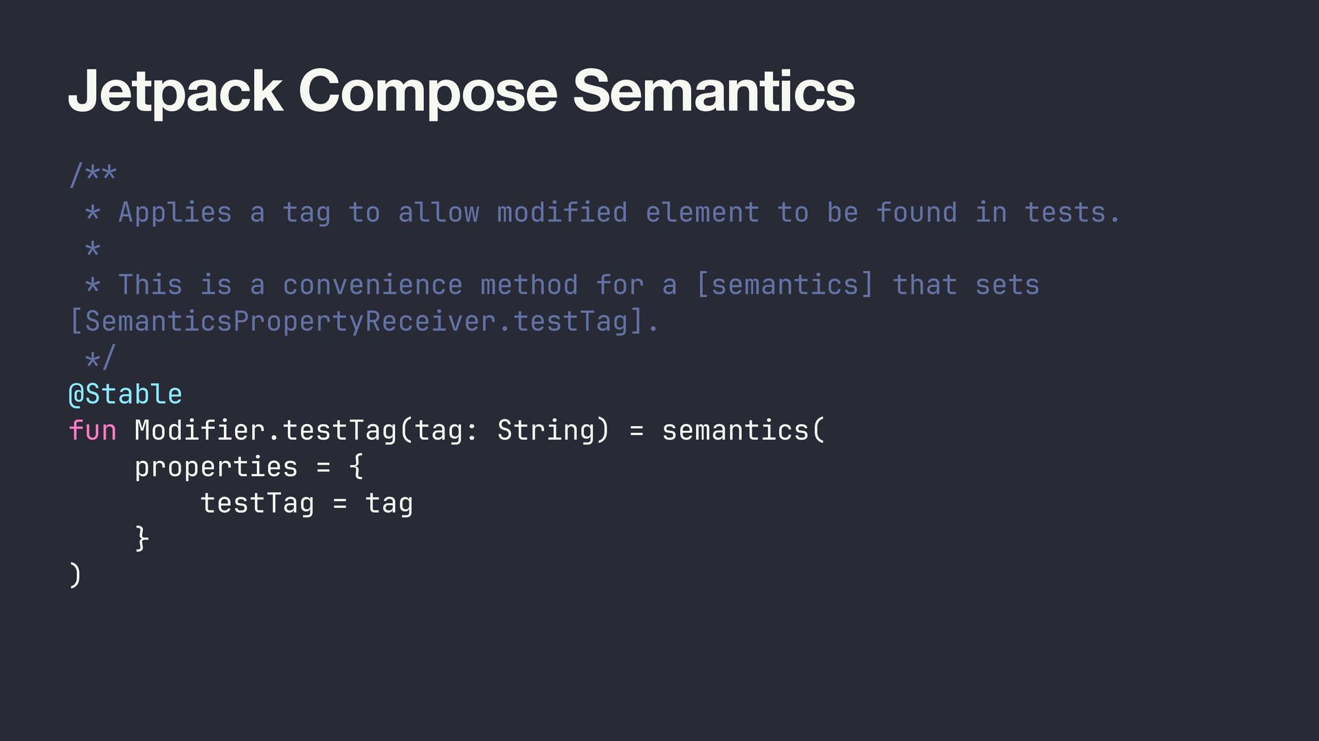 Semantics in Compose, Jetpack Compose