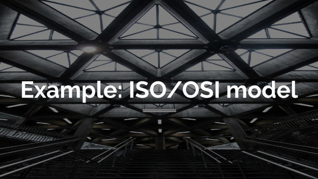 Example: ISO/OSI model
