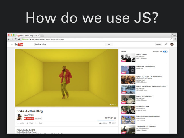 How do we use JS?
