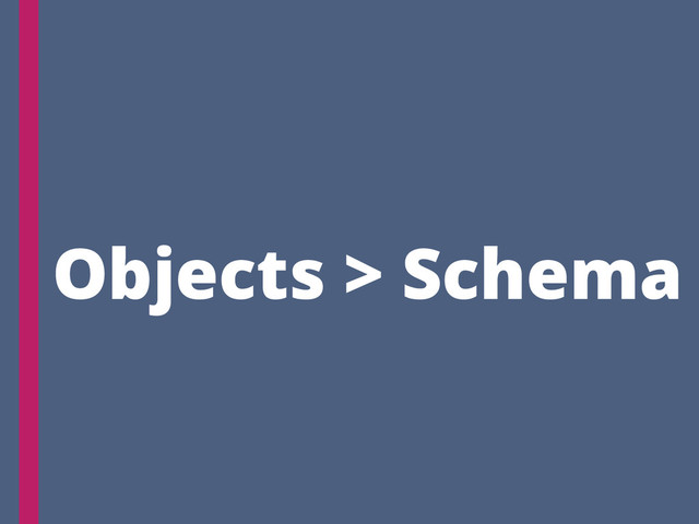 Objects > Schema
