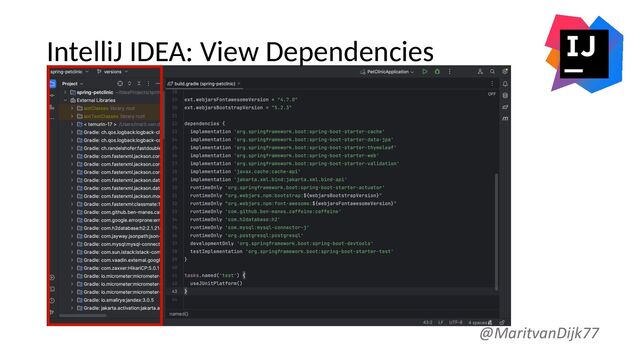 IntelliJ IDEA: View Dependencies
@MaritvanDijk77
