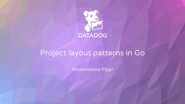 Project layout patterns in Go
Massimiliano Pippi

