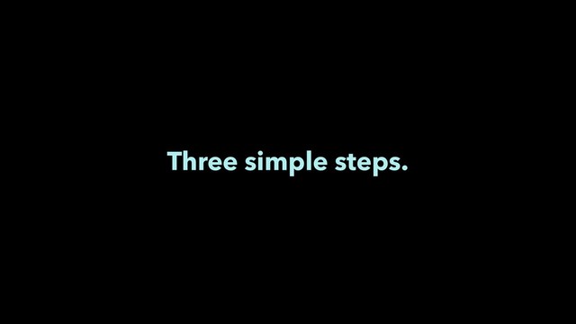 Three simple steps.
