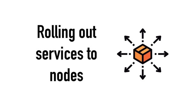 Rolling out
services to
nodes
