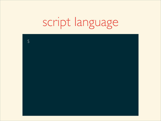 $
script language
