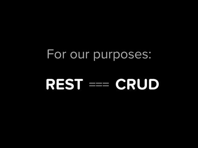 REST CRUD
===
For our purposes:
