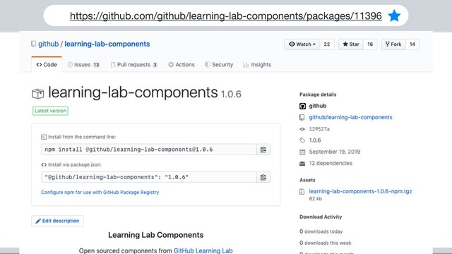 https://github.com/github/learning-lab-components/packages/11396
