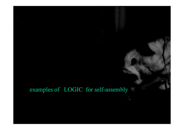 examples of LOGIC for self-assembly
