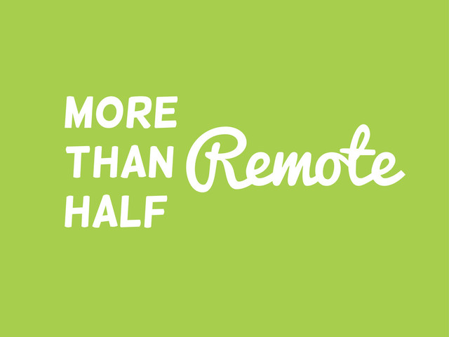 Remote
more
than
half
