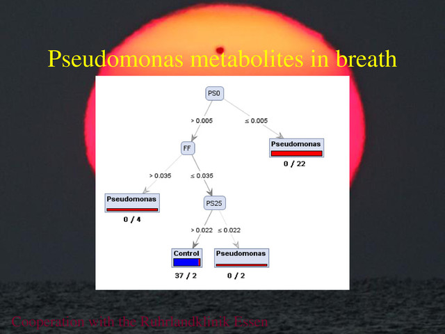 Pseudomonas metabolites in breath
Cooperation with the Ruhrlandklinik Essen
