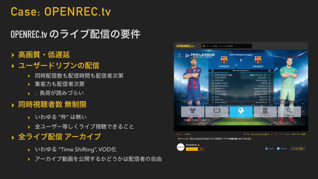 Openrec Tv におけるライブ動画およびメッセージ配信基盤の全貌 Aws Devday Tokyo Openrec Speaker Deck