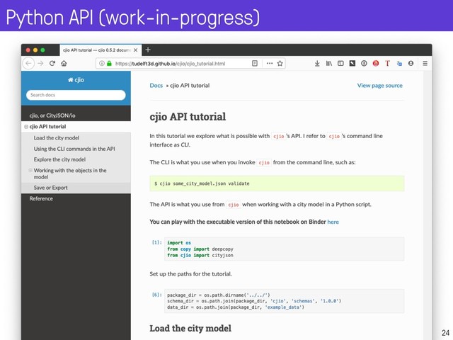 Python API (work-in-progress)
24
