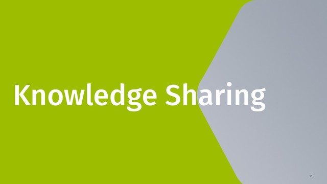 13
Knowledge Sharing
