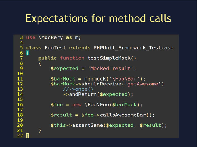 Expectations for method calls
