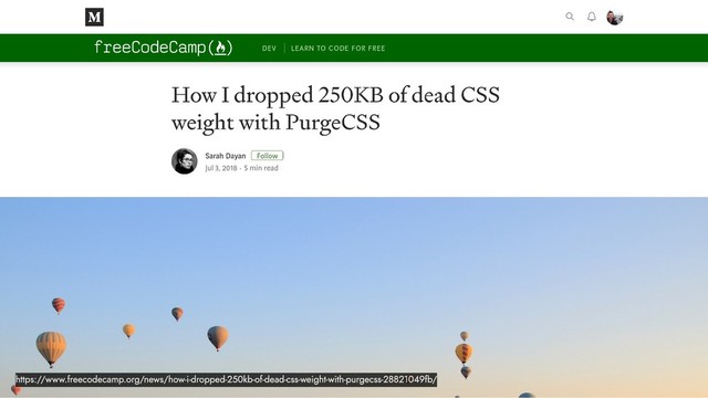 https://www.freecodecamp.org/news/how-i-dropped-250kb-of-dead-css-weight-with-purgecss-28821049fb/
