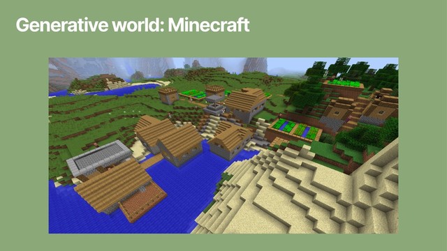 Generative world: Minecraft
