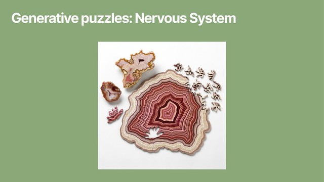 Generative puzzles: Nervous System
