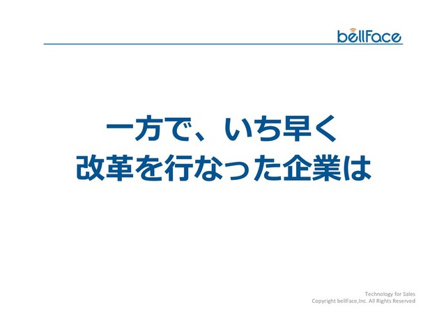 Technology for Sales
Copyright bellFace,Inc. All Rights Reserved



