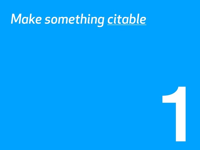 Make something citable
1
