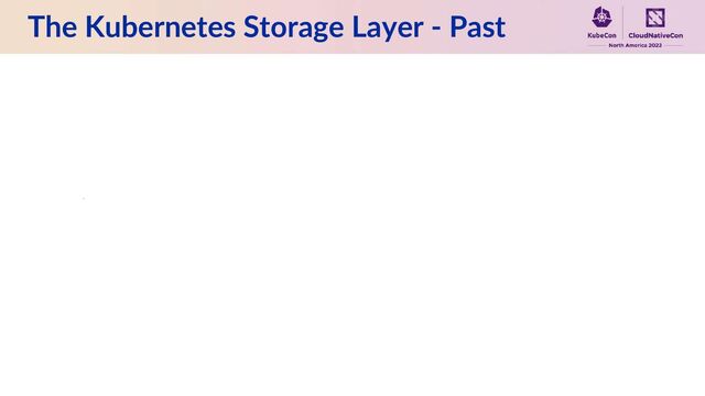 The Kubernetes Storage Layer - Past
