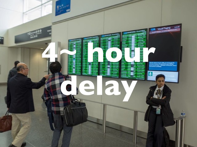 4~ hour
delay
