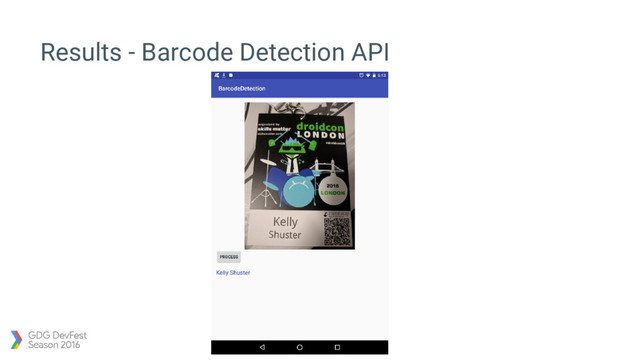 Results - Barcode Detection API
