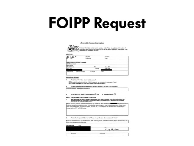 FOIPP Request
