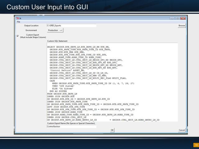 Custom User Input into GUI
13
