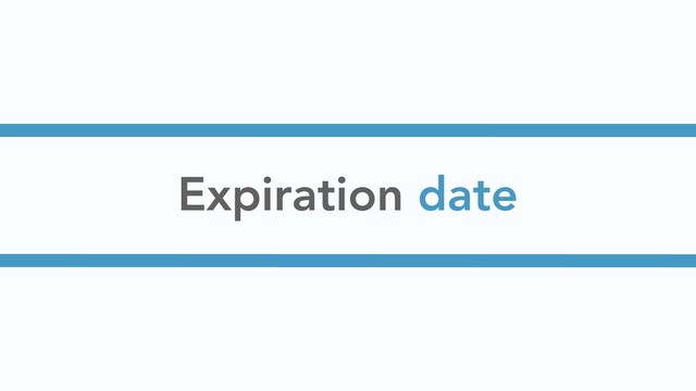 Expiration date
