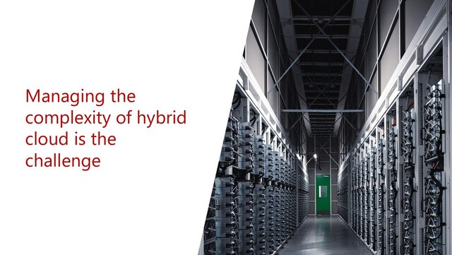 Managing the
complexity of hybrid
cloud is the
challenge
