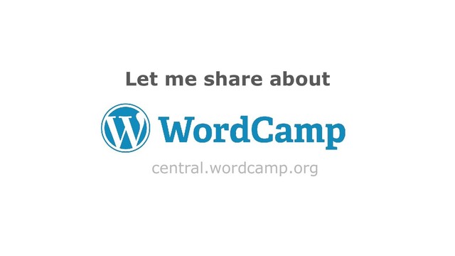 Let me share about
central.wordcamp.org
