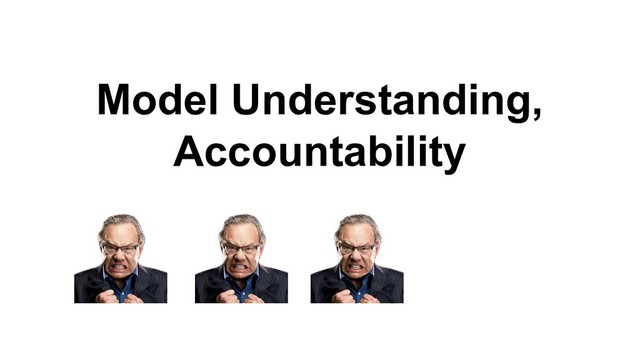 Model Understanding,
Accountability
