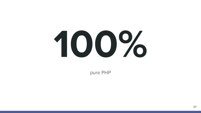 100%
pure PHP
37
