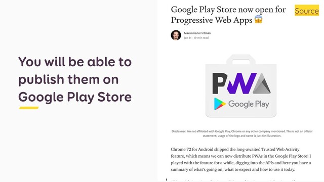 You will be able to
publish them on
Google Play Store
Source
