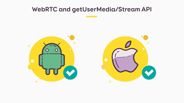 WebRTC and getUserMedia/Stream API
